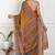 Women mustard pure cotton printed bandhej ehtnic saree aay-70