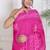 Women pink pure cotton printed bandhej ehtnic saree aay-75