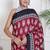Women red pure cotton printed bandhej ehtnic saree aay-76