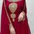 Luxurious Maroon Kaftan With Gold Work Stitched Dress
