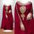 Luxurious Maroon Kaftan With Gold Work Stitched Dress