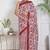 Women red pure cotton printed bandhej ehtnic saree aay-77