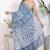 Women blue pure cotton printed bandhej ehtnic saree aay-80
