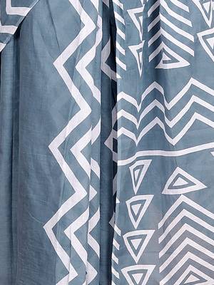 Women blue pure cotton printed bandhej ehtnic saree aay-84 4
