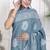 Women blue pure cotton printed bandhej ehtnic saree aay-90