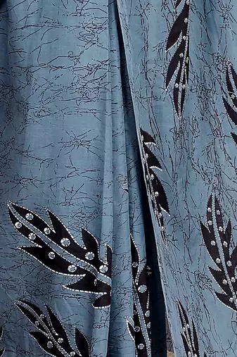 Women blue pure cotton printed bandhej ehtnic saree aay-92