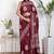 Women red pure cotton printed bandhej ehtnic saree aay-97