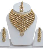 Designer Kundan Necklace Set With Earrings