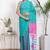 Women sky blue pure cotton printed bandhej ehtnic saree aay-102