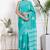 Women sky blue pure cotton printed bandhej ehtnic saree aay-103