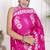 Women pink pure cotton printed bandhej ehtnic saree aay-105