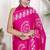 Women pink pure cotton printed bandhej ehtnic saree aay-106