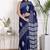 Women blue pure cotton printed bandhej ehtnic saree aay-108