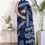 Women blue pure cotton printed bandhej ehtnic saree aay-109