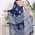 Women blue pure cotton printed bandhej ehtnic saree aay-111