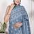 Women blue pure cotton printed bandhej ehtnic saree aay-113