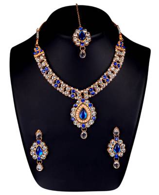 Designer Kundan Necklace Set With Earrings 1
