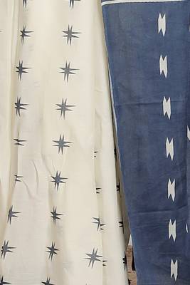 Women cream pure cotton printed bandhej ehtnic saree aay-117 4