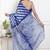 Women blue pure cotton printed bandhej ehtnic saree aay-120