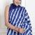 Women blue pure cotton printed bandhej ehtnic saree aay-120