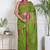 Women green pure cotton printed bandhej ehtnic saree aay-123