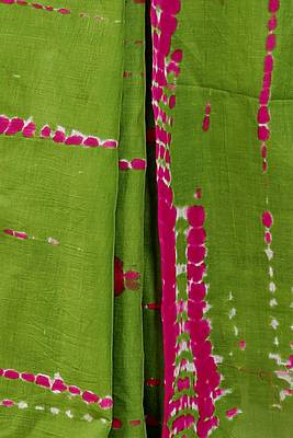 Women green pure cotton printed bandhej ehtnic saree aay-123 4