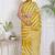 Women yellow pure cotton printed bandhej ehtnic saree aay-124