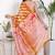 Women orange pure cotton printed bandhej ehtnic saree aay-127
