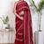 Women red pure cotton printed bandhej ehtnic saree aay-128