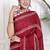 Women red pure cotton printed bandhej ehtnic saree aay-128