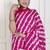 Women pink pure cotton printed bandhej ehtnic saree aay-130