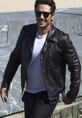 men's black lambskin leather jacket classic zip up style modern select 1
