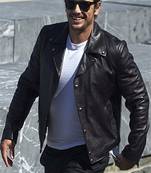 Stylish black color genuine lambskin leather classic jacket