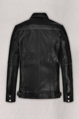 men's black lambskin leather jacket classic zip up style modern select 3