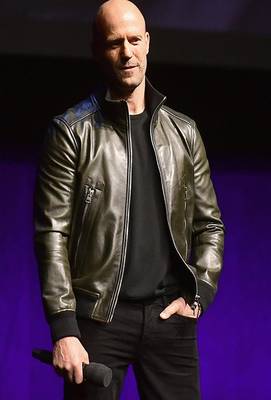 men's black lambskin leather bomber jacket ribbed cuffs and waist refined 4