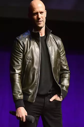 men's black lambskin leather bomber jacket ribbed cuffs and waist refined