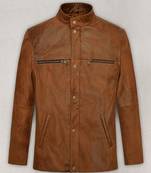 Stylish brown premium leather jacket classic heritage look