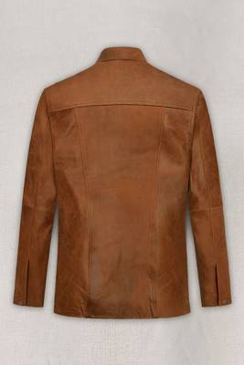 men's brown lambskin leather jacket classic zip up style original 2