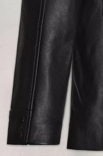 men's black lambskin leather biker jacket classic moto zip style modern pro