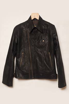 men's black lambskin leather biker jacket classic moto zip style modern ultimate 1