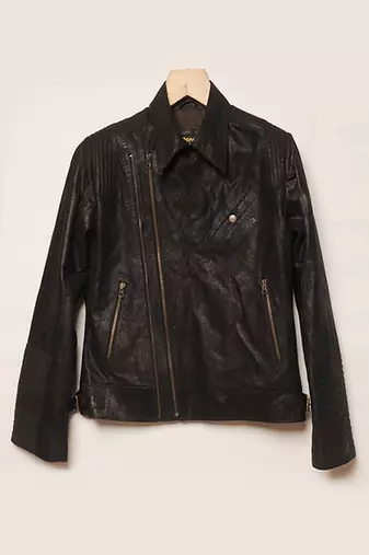Men's classic motorcycle  black color jacket pure lambskin  biker jacket