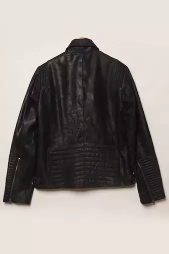 men's black lambskin leather biker jacket classic moto zip style modern ultimate