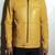 Men's yellow leather jacket motorcycle jacket pure lambskin  biker jacket