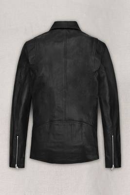 men's black lambskin leather biker jacket classic moto zip style modern advanced 2