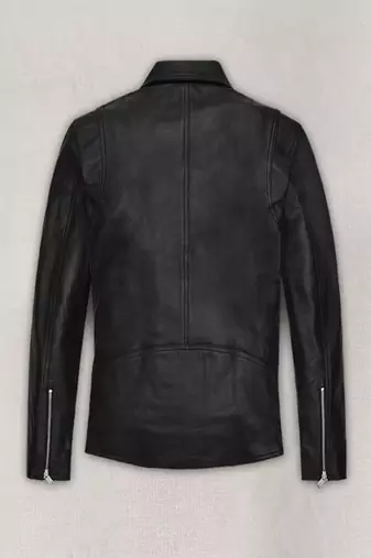 men's black lambskin leather biker jacket classic moto zip style modern advanced