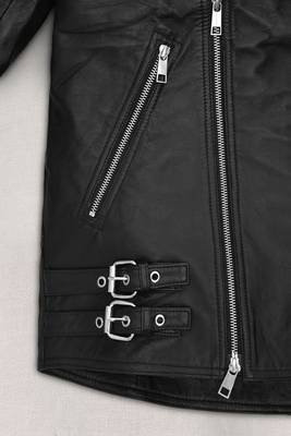 men's black lambskin leather biker jacket classic moto zip style modern advanced 4