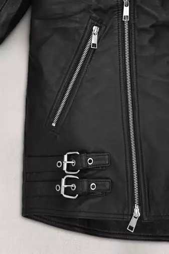 men's black lambskin leather biker jacket classic moto zip style modern advanced
