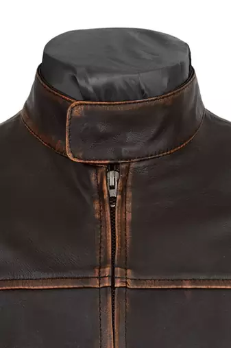 men's brown lambskin cafe racer jacket vintage inspired look