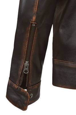 men's brown lambskin cafe racer jacket vintage inspired look 4
