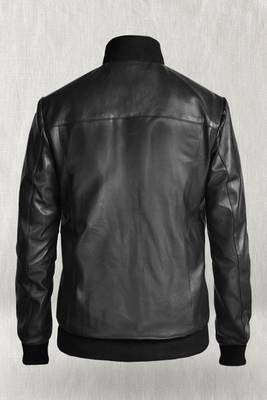 men's genuine lambskin leather bomber jacket ribbed cuffs and waist exclusive 2